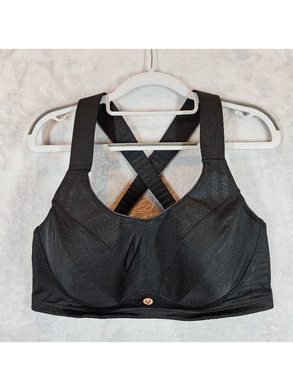 Livi Black Convertible Straps underwire Sports Bra Full Coverage Womens 40DDD